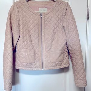 Soft Pink Leather Jacket